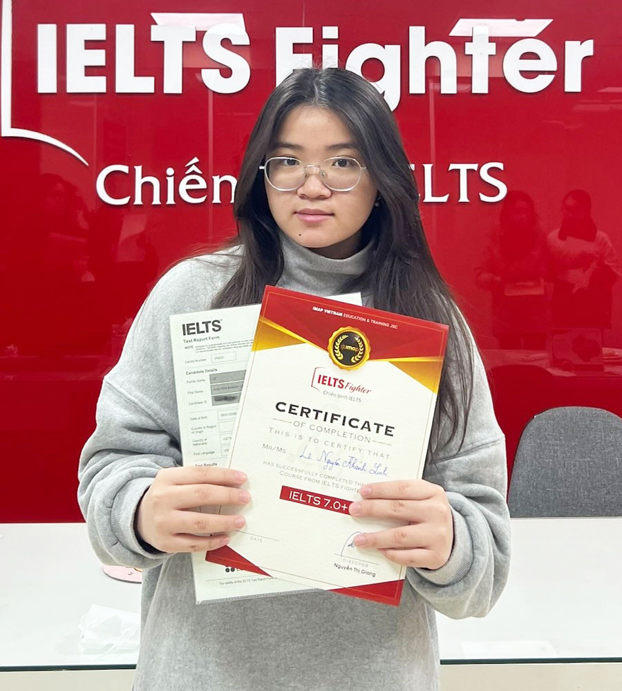Kh&aacute;nh Linh 7.0 IELTS