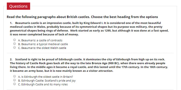 IELTS Reading - Dạng c&acirc;u hỏi Matching Heading