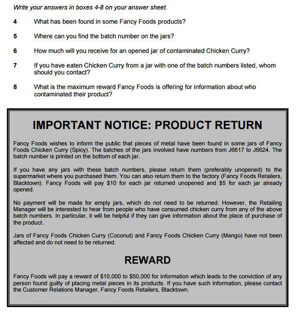 IELTS Reading - Dạng c&acirc;u hỏi Short answer questions 2