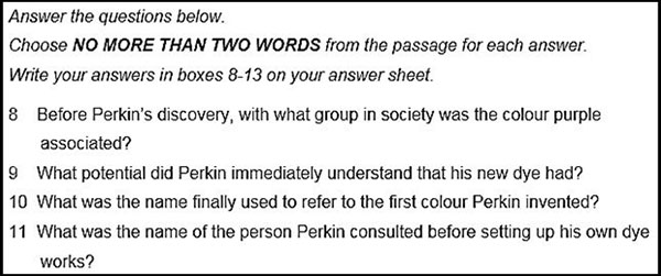 IELTS Reading - Dạng c&acirc;u hỏi Short answer questions 1