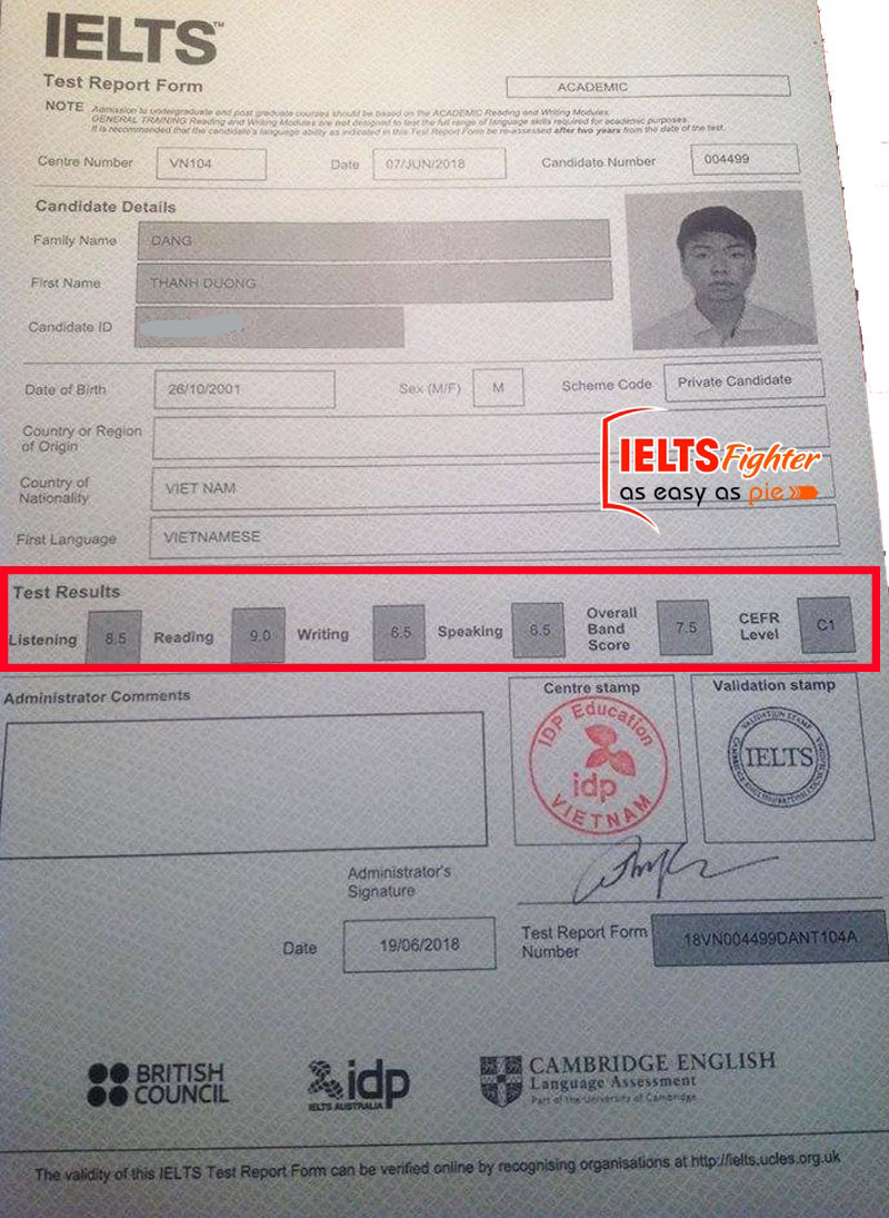 Bảng điểm thanh dương