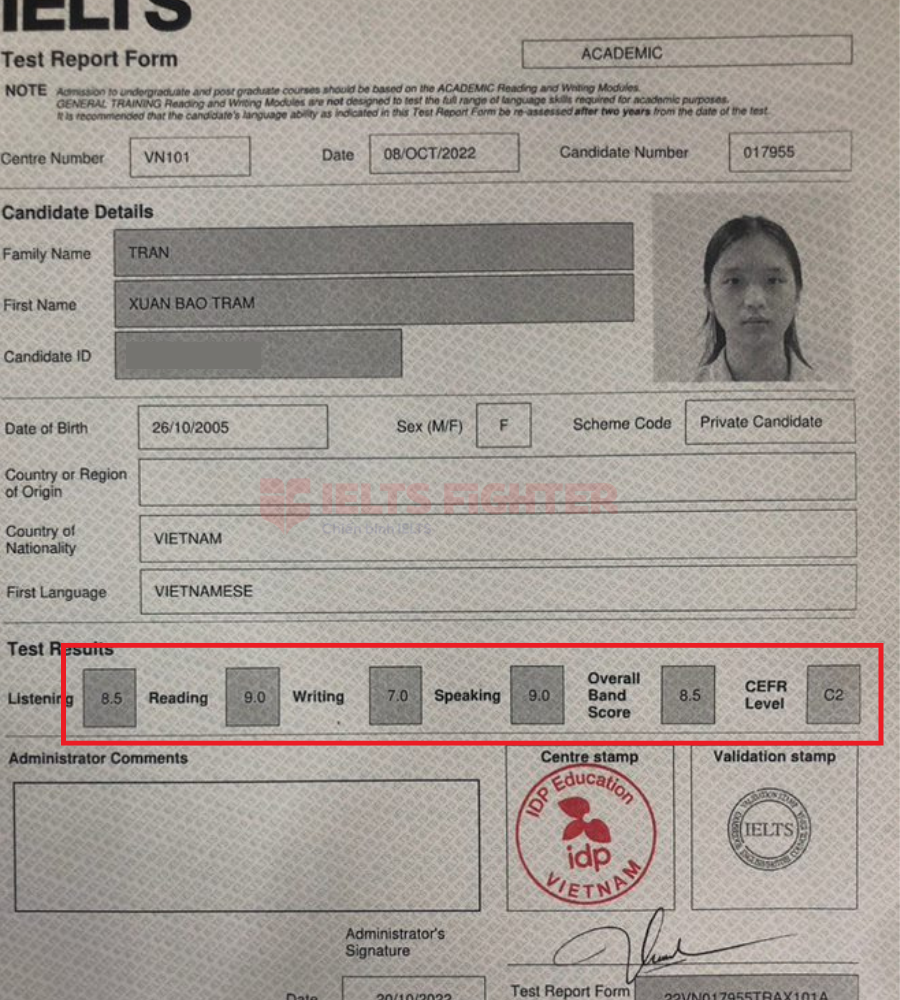 Đạt 8.5 ngay lần thi đầu ti&ecirc;n của học sinh lớp 12