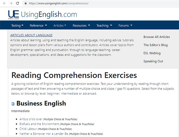 10 website gi&uacute;p c&aacute;c bạn cải thiện IELTS Reading 3