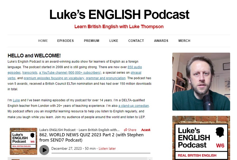 K&ecirc;nh podcast Luke's English
