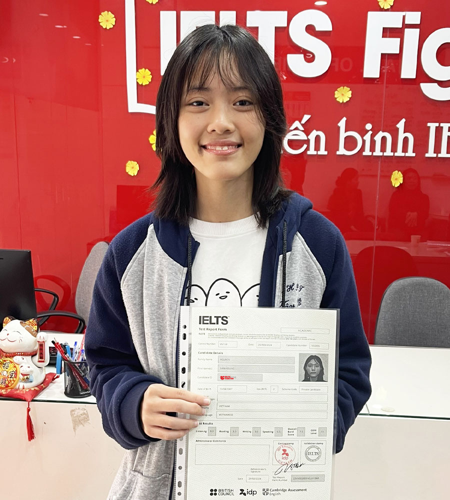 hạnh dung 7.5 IELTS