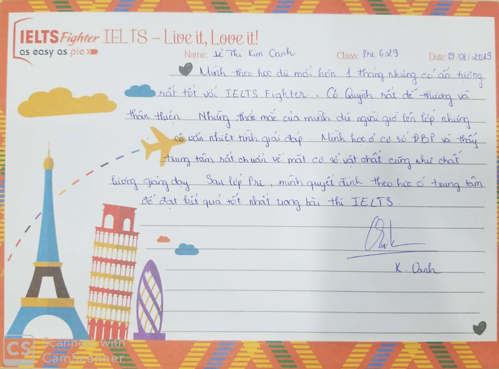 Chúng ta cùng nhau chinh phục 8.0 IELTS nhé Pre629 ơi! - ielts fighter