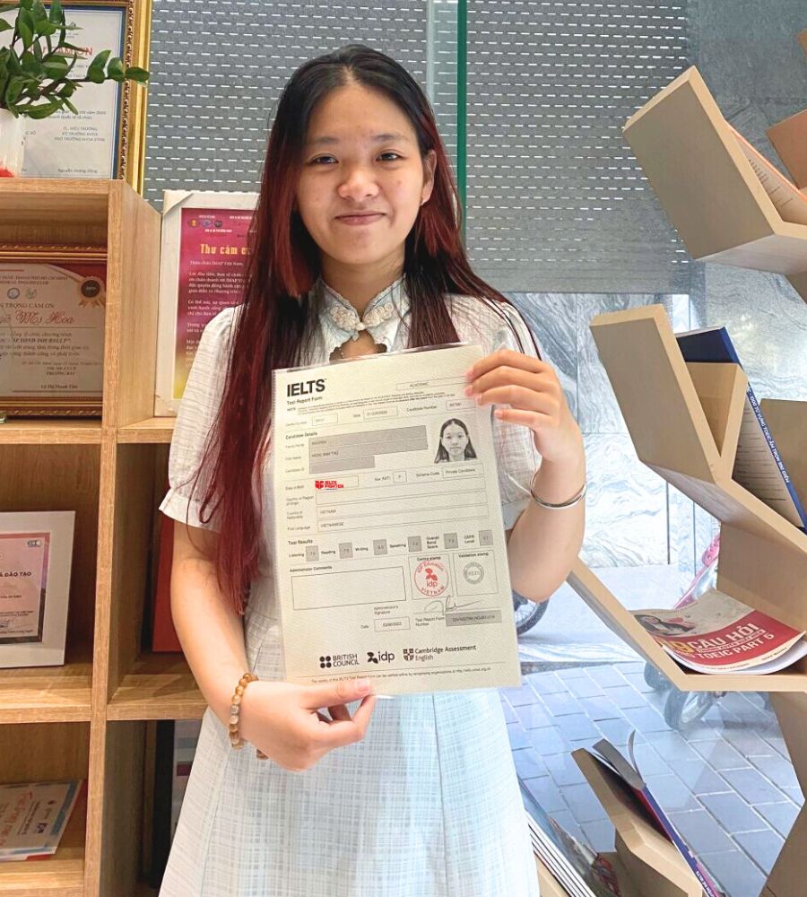 Nữ sinh 2k1 xuất sắc chinh phục 7.0 IELTS