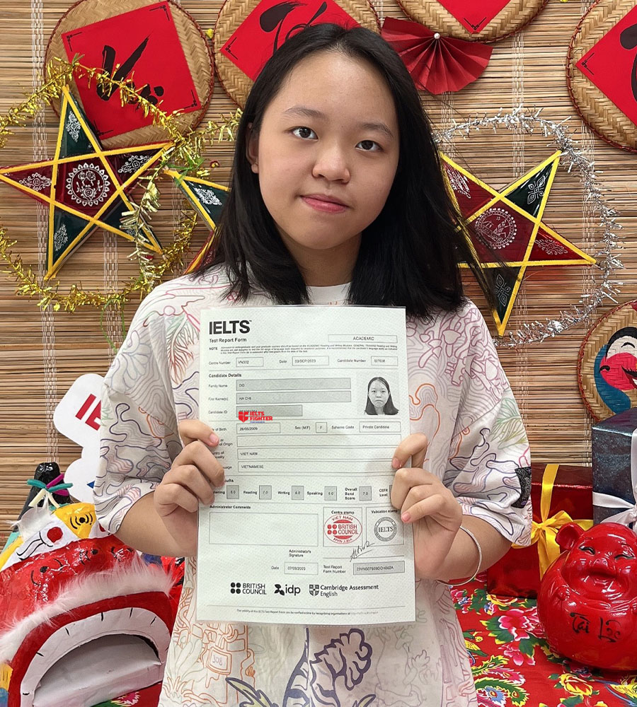 đỗ h&agrave; chi 7.0 ielts