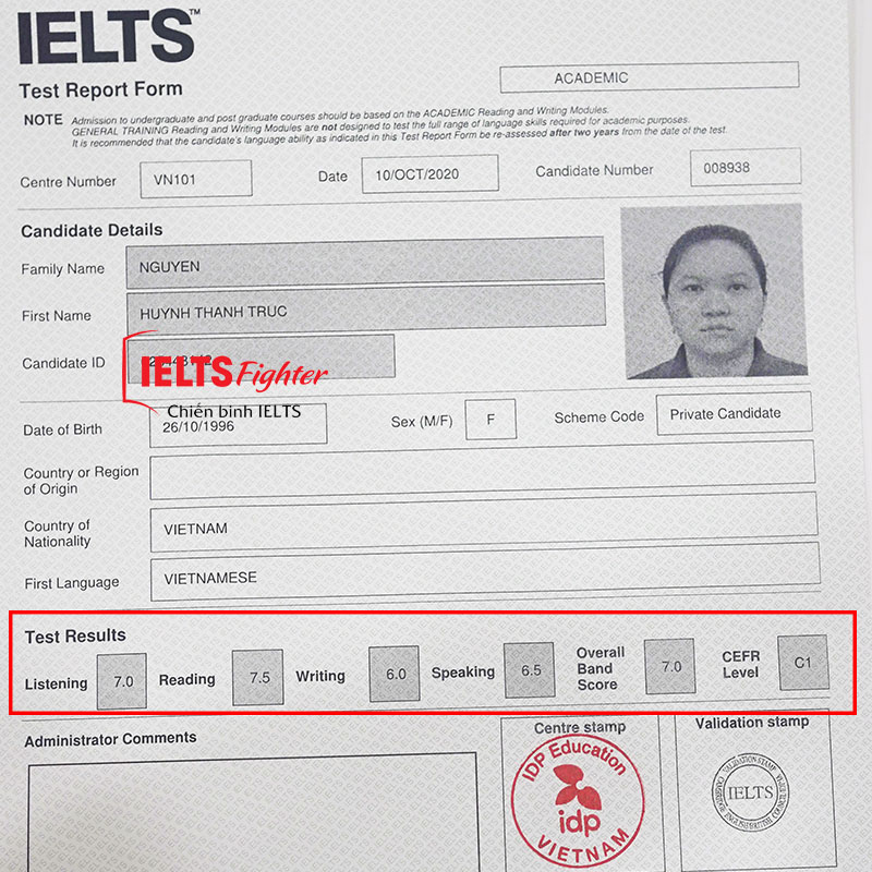 người đi làm học 7.0 ielts 4