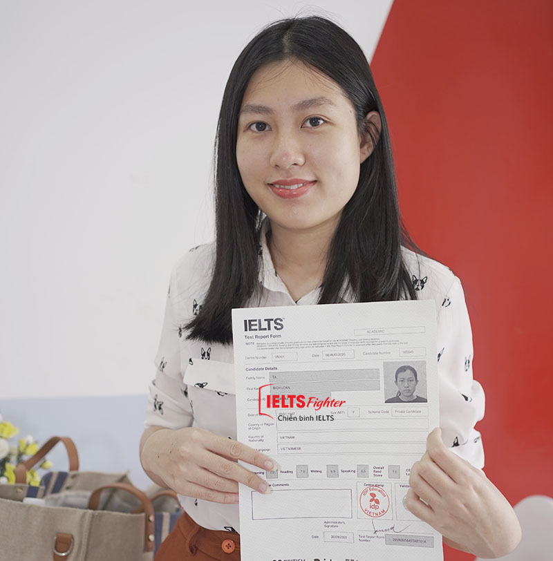 người đi làm học 7.0 ielts 8