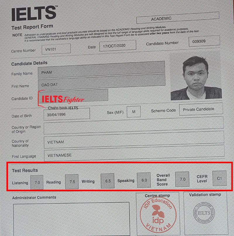 người đi làm học 7.0 ielts 5