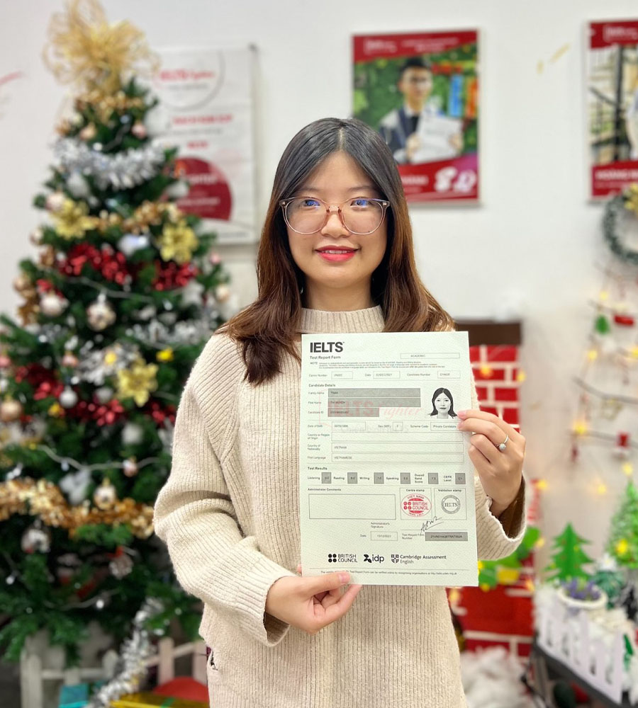 kh&aacute;nh huyền 7.5 IELTS