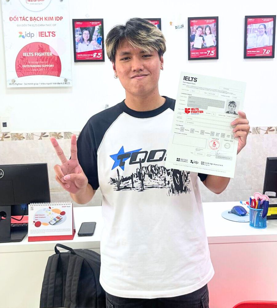 Học vi&ecirc;n IF B&agrave; Hom th&agrave;nh c&ocirc;ng đạt 7.5 IELTS