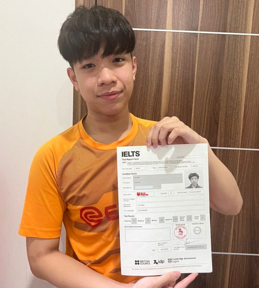 Gia Kiệt xuất sắc đạt 7.5 overall