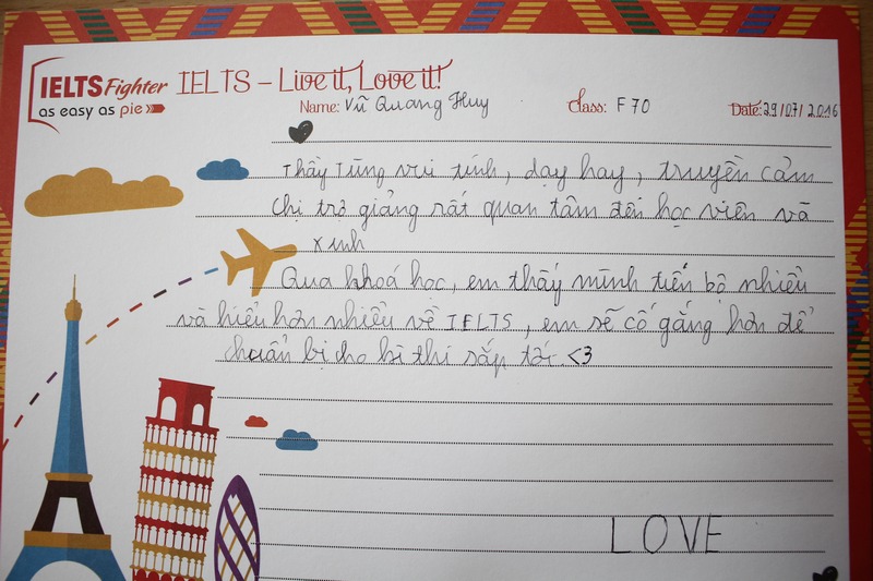 Bạn Quang Huy chia sẻ cảm nhận khi học lớp Foundation F70