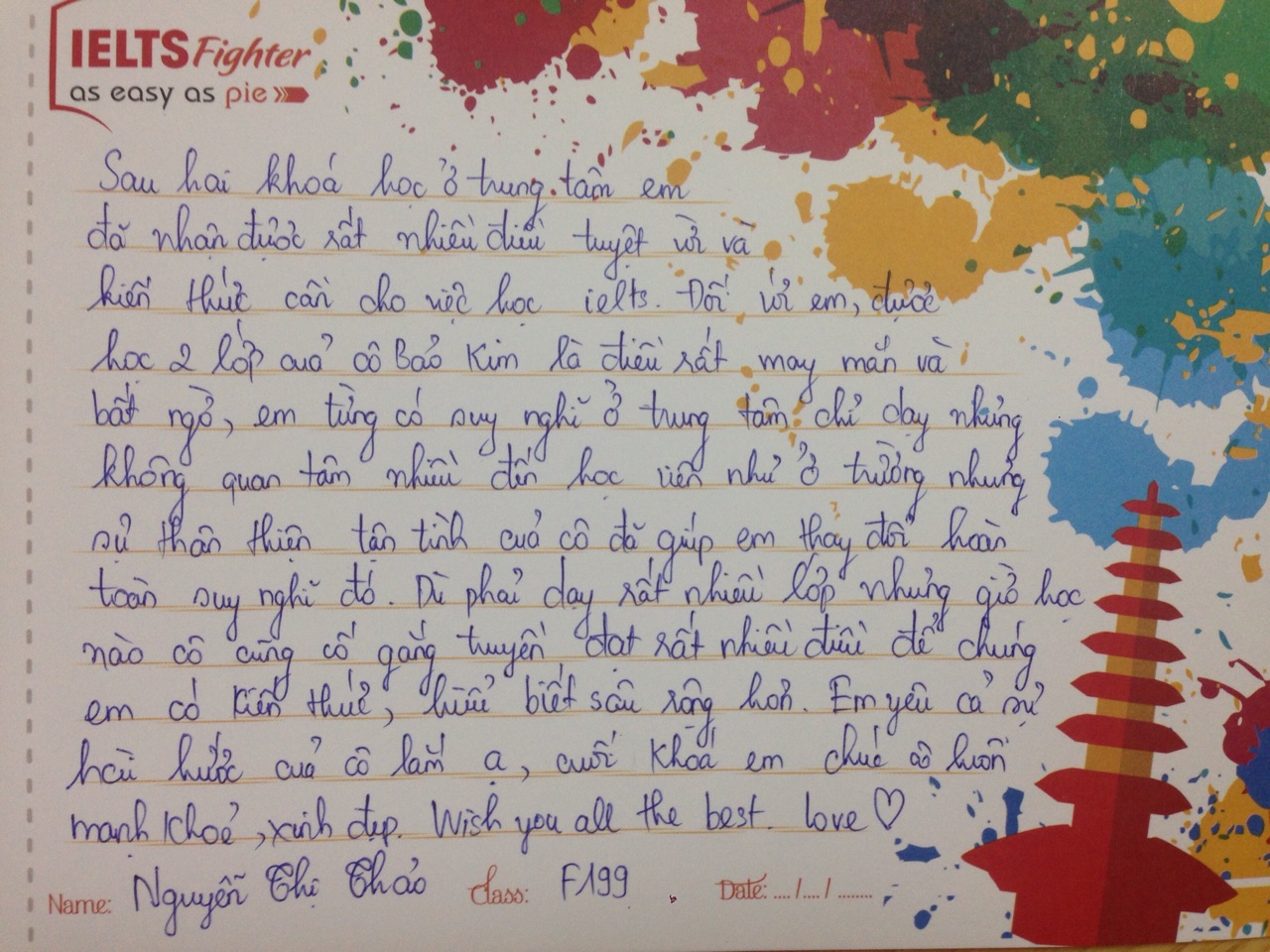 Cảm nhận học viên lớp F199 - IELTS Fighter