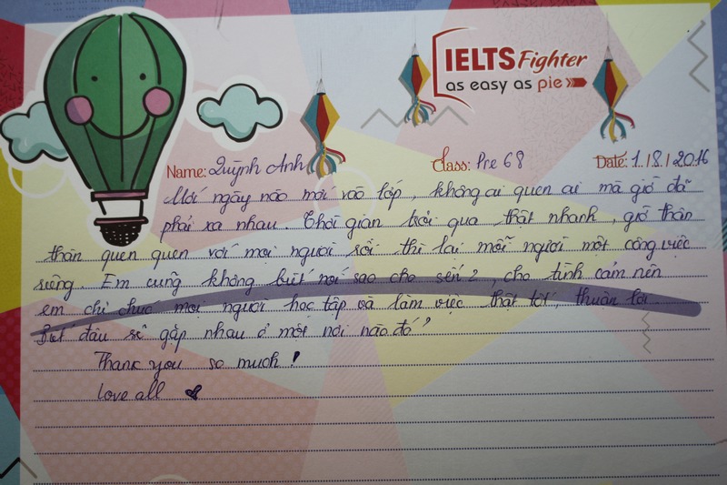 bạn Quỳnh Anh chia sẻ cảm nhận của mình về lớp Pre 68