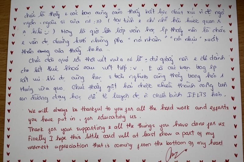 chia sẻ rất đặc biệt của 1 bạn về lớp Pre 68 của trung tâm IELTS Fighter