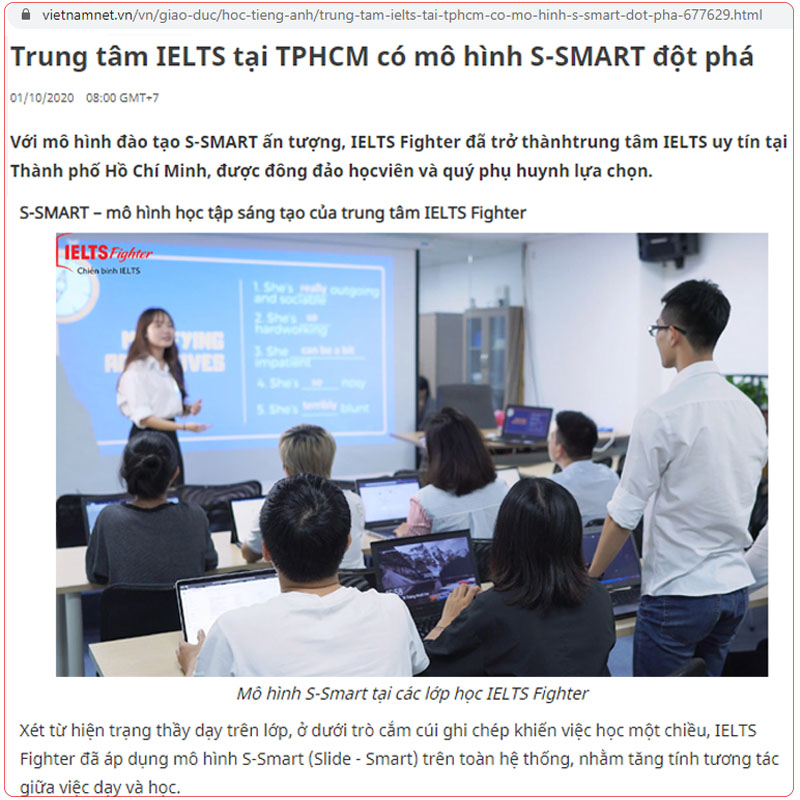 IELTS Fighter được chia sẻ trên báo chí 3