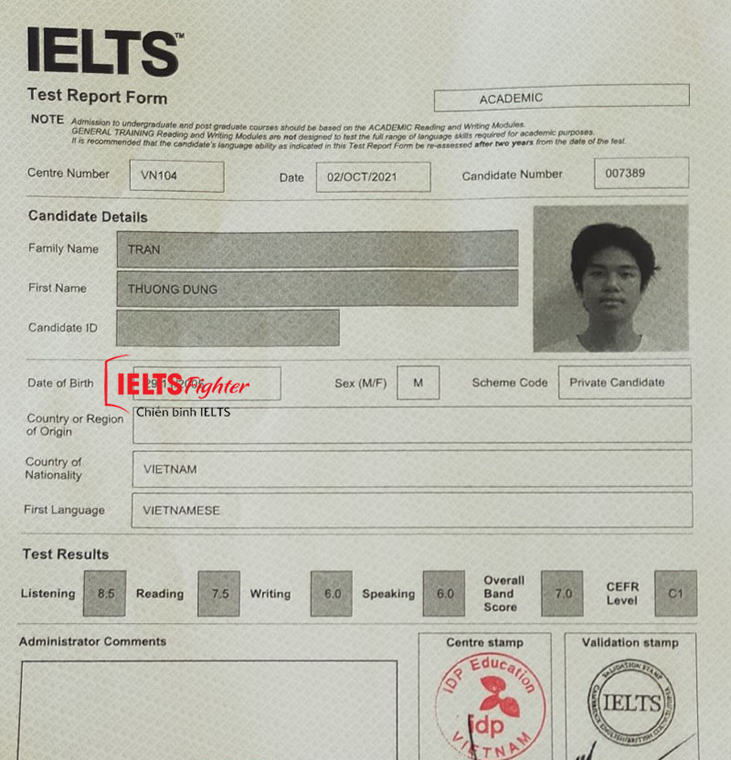 thượng dũng - 7.0 ielts - ảnh 1 