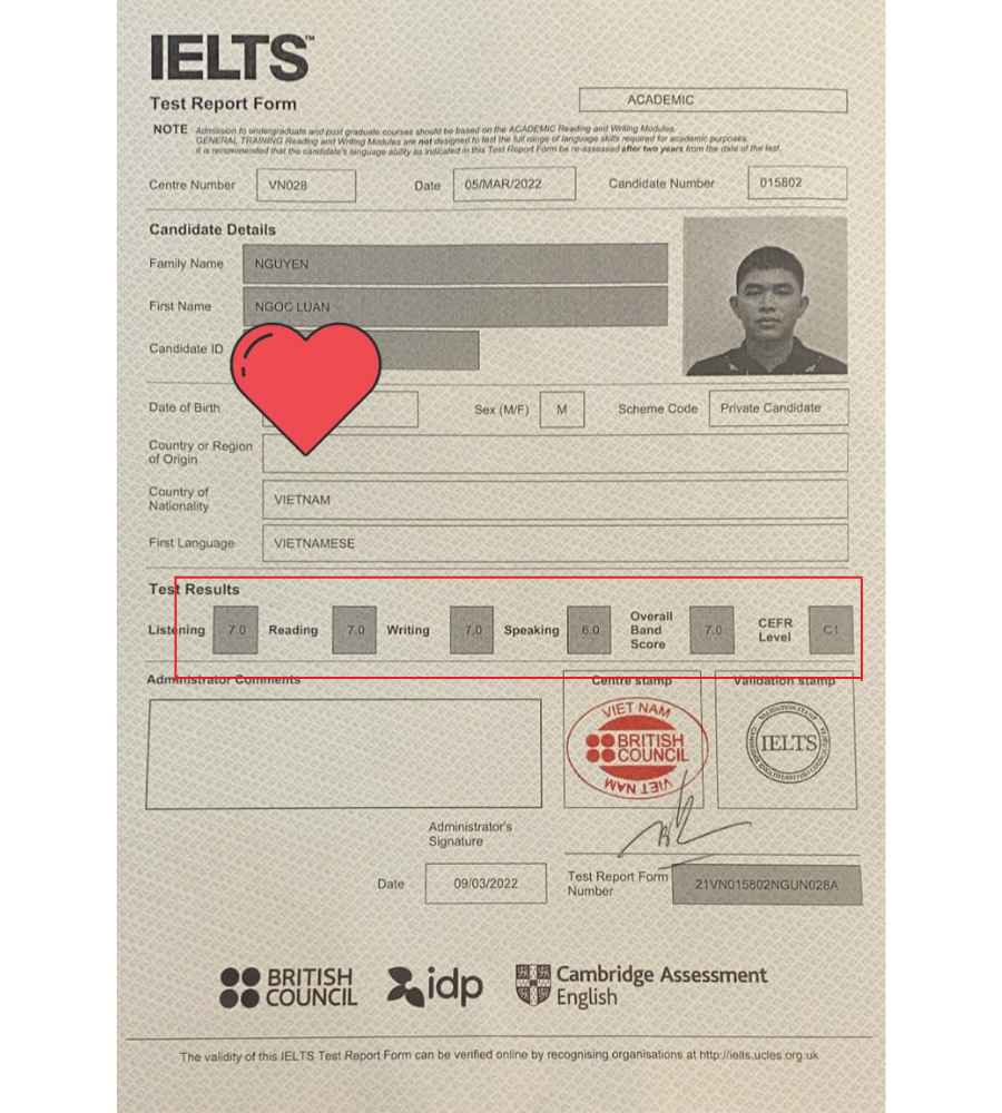 B&aacute;c sĩ th&uacute; y đạt 7.0 IELTS