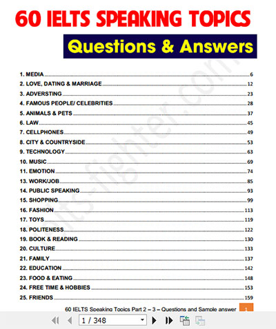 60 ielts speaking topics