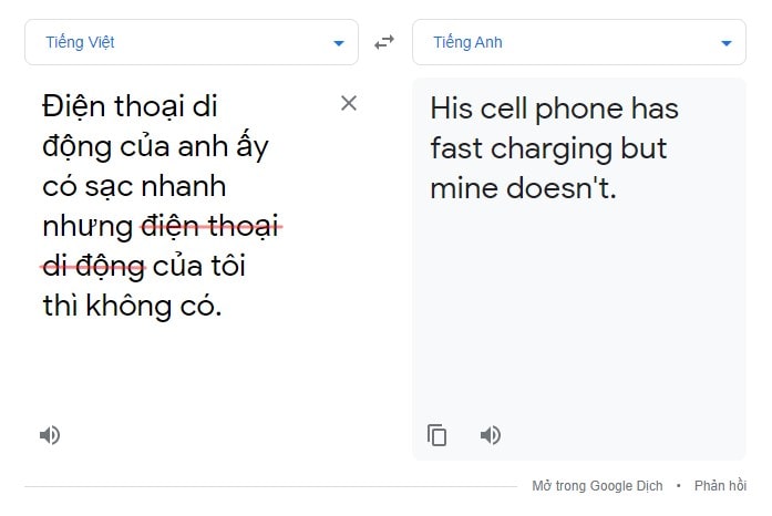 V&iacute; dụ đại từ sở hữu