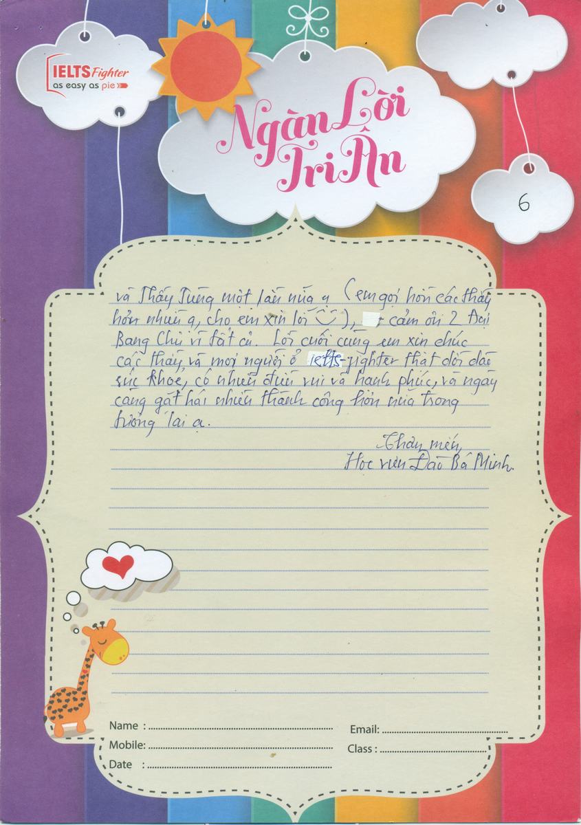 MS59 - Bài dự thi của bạn Đào Bá Minh - Học viên lớp A79