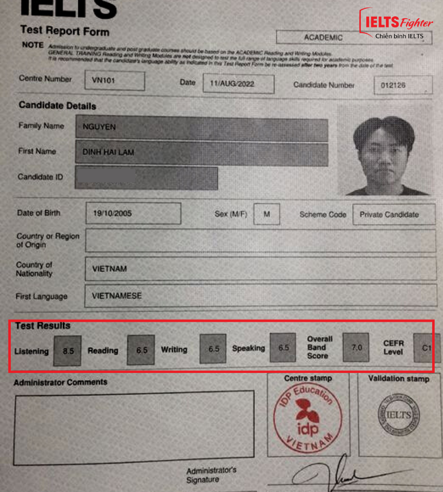 Đạt 7.0 IELTS ngay lần thi đầu ti&ecirc;n