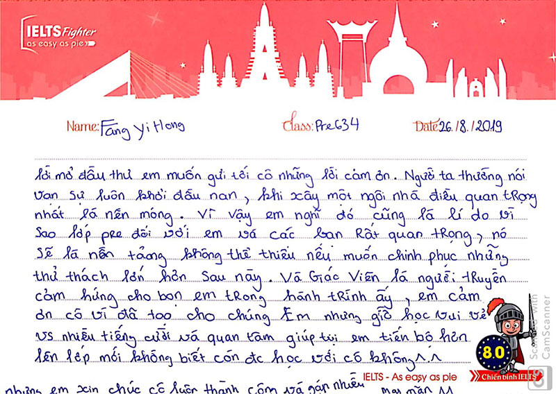 cảm nhận học viên pre634 - ielts fighter