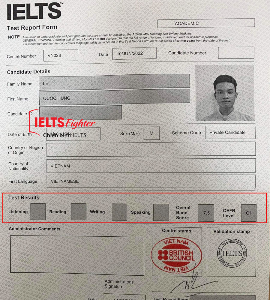 quốc hưng 7.5 IELTS
