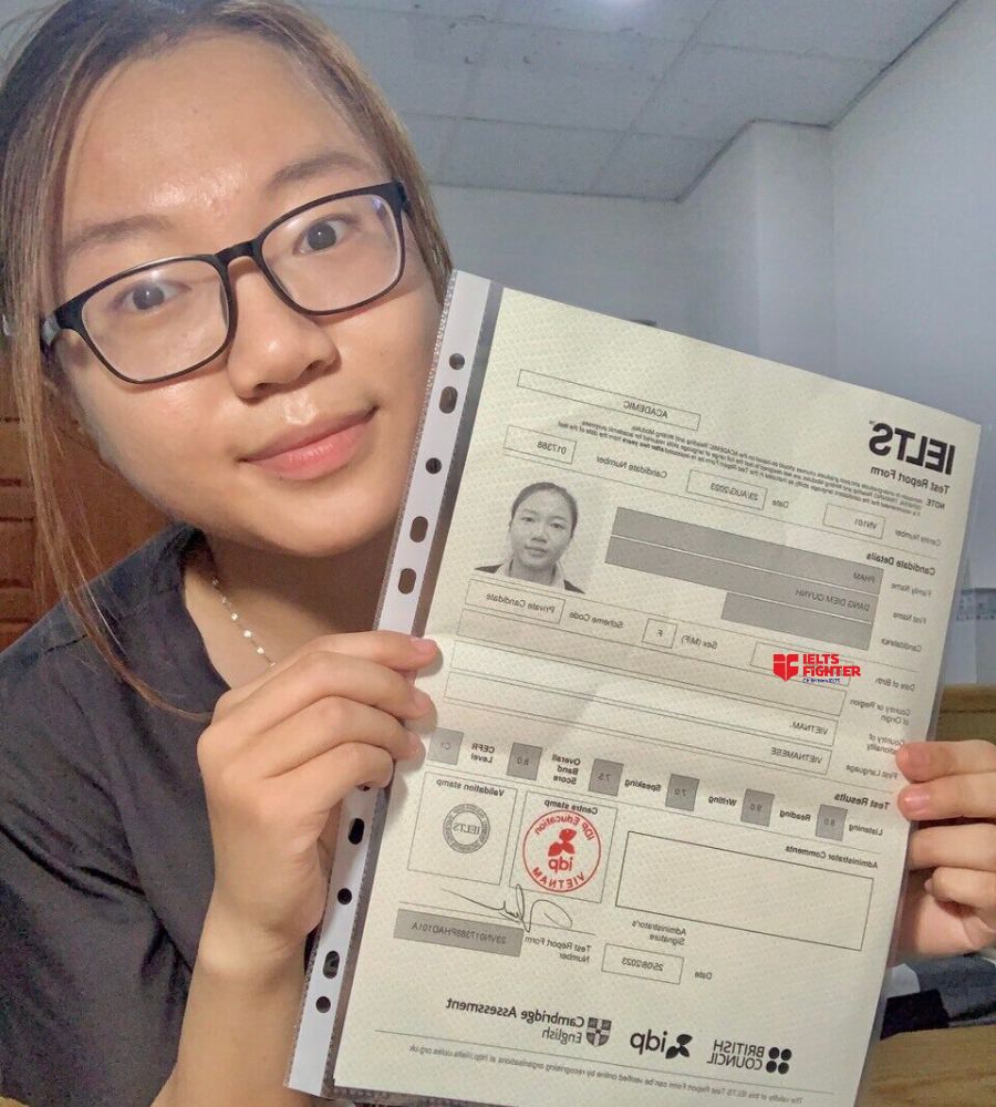 Lần đầu đạt 8.0 của Diễm Quỳnh - học vi&ecirc;n IF NTMK