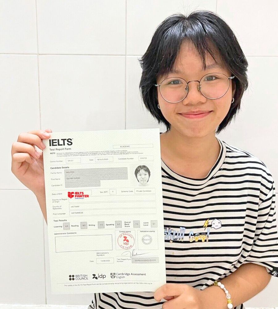 Nữ sinh 2k6 chinh phục 7.5 IELTS 