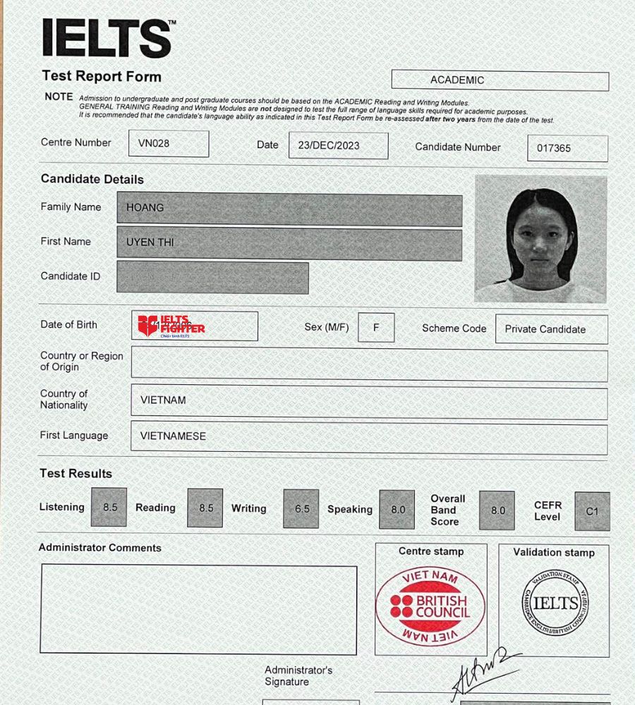 th&agrave;nh t&iacute;ch xuất sắc của nữ sinh 2k6 Uy&ecirc;n Thi