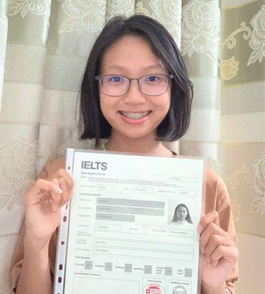 Hồng Hạnh đ&atilde; th&agrave;nh c&ocirc;ng đạt mục ti&ecirc;u 7.0 IELTS