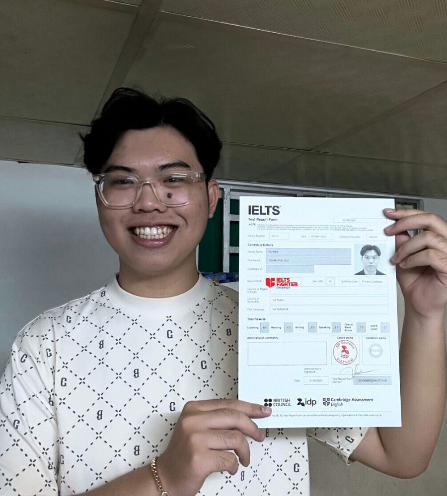 Nam sinh 2k3 th&agrave;nh c&ocirc;ng mang về bảng điểm 7.0 IELTS