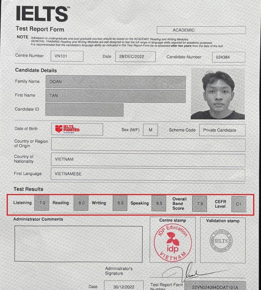 Học vi&ecirc;n IF Điện Bi&ecirc;n Phủ "c&aacute;n đ&iacute;ch" 7.0 IELTS