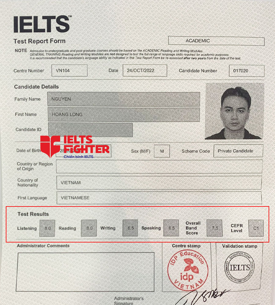 ho&agrave;ng long 7.5 ielts - 2