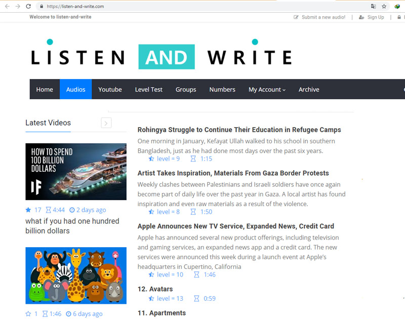 9 Nguồn nghe tiếng Anh ielts hay - Listen and Write