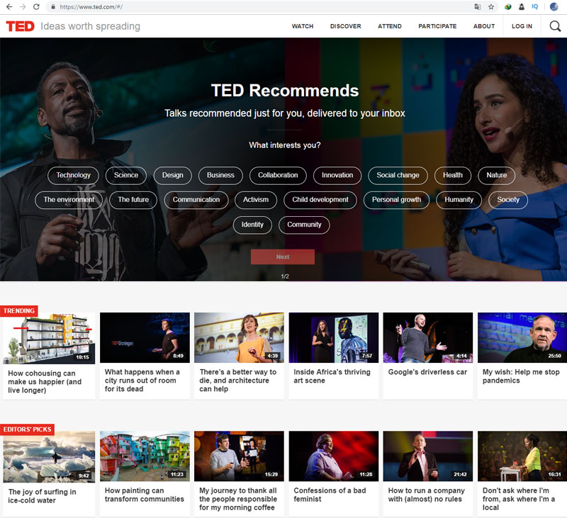 9 Nguồn nghe tiếng Anh ielts hay - TED