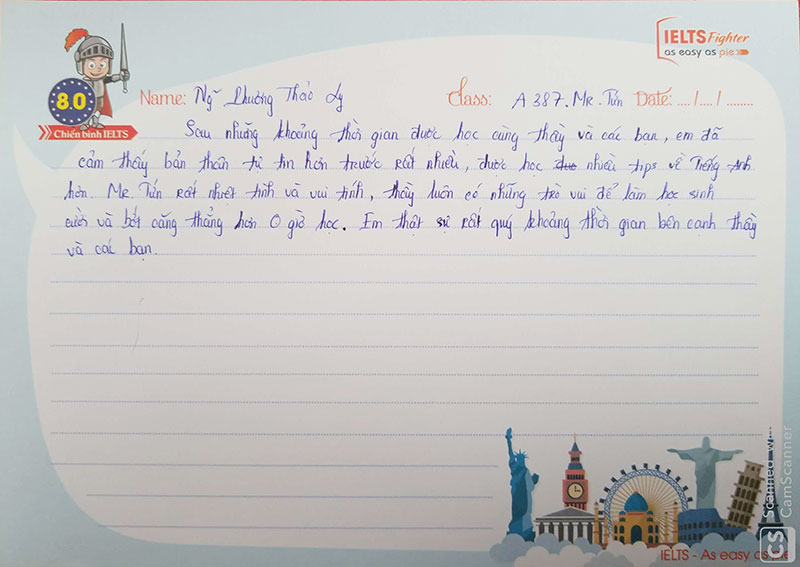 Cảm nhận học viên A387 - IELTS Fighter