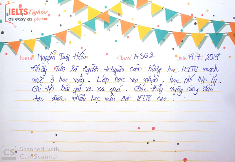 cảm nhận học viên - ielts fighter ảnh 1