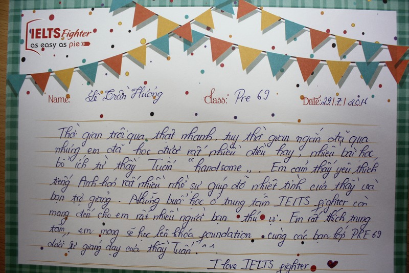 Trần Hương Chia sẻ cảm nhận  về lớp Pre IELTS - Pre 69 