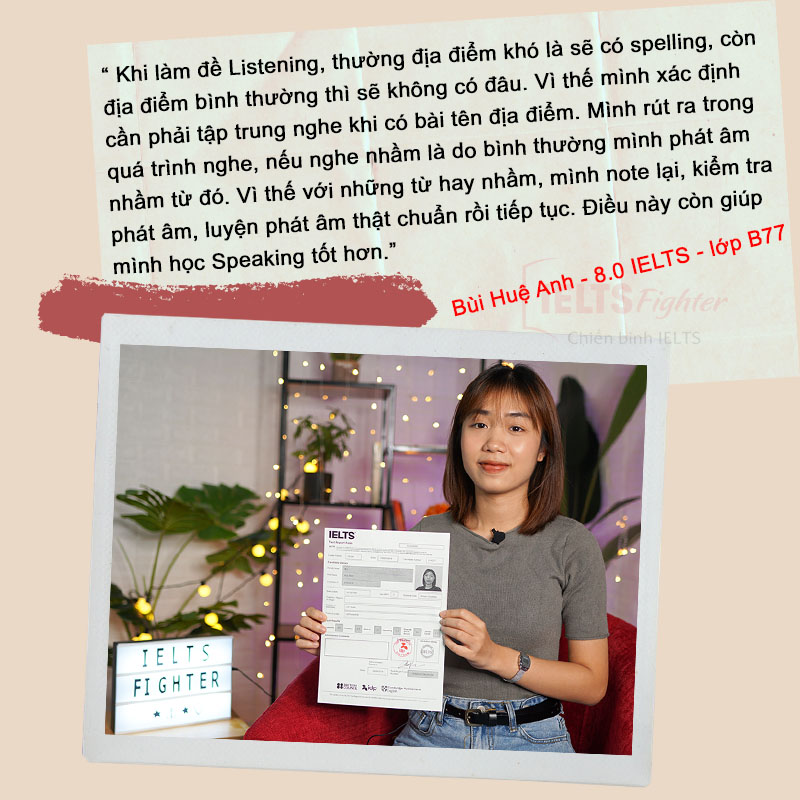 Huệ Anh 8.0 IELTS