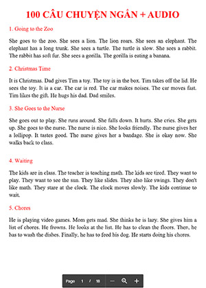 tổng hợp t&agrave;i liệu tự học IELTS từ 0-7.0 - 100 TRUYỆN NGẮN DỄ HIỂU + Audio