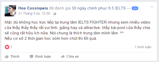 Cảm nhận về IELTS - Fighter