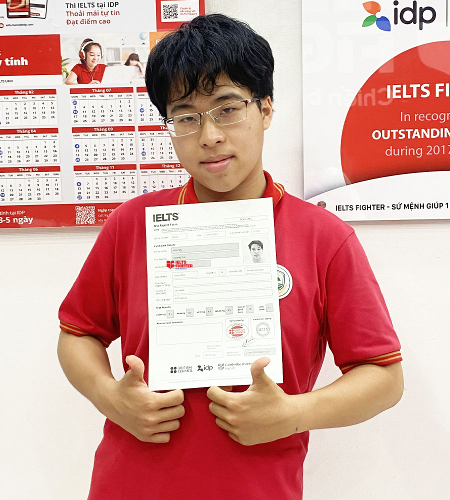 ho&agrave;ng đức 7.5 IELTS