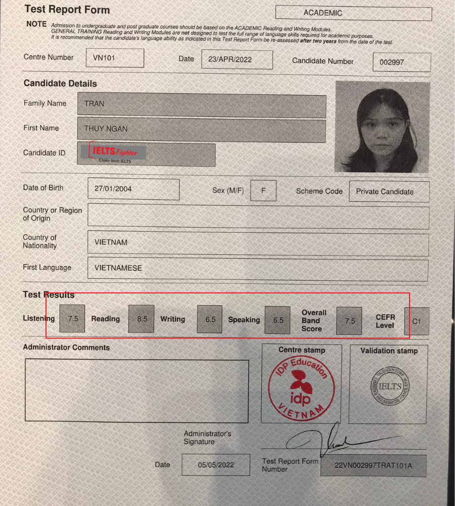 Cuối cấp 3 đạt 7.5 IELTS c&oacute; dễ