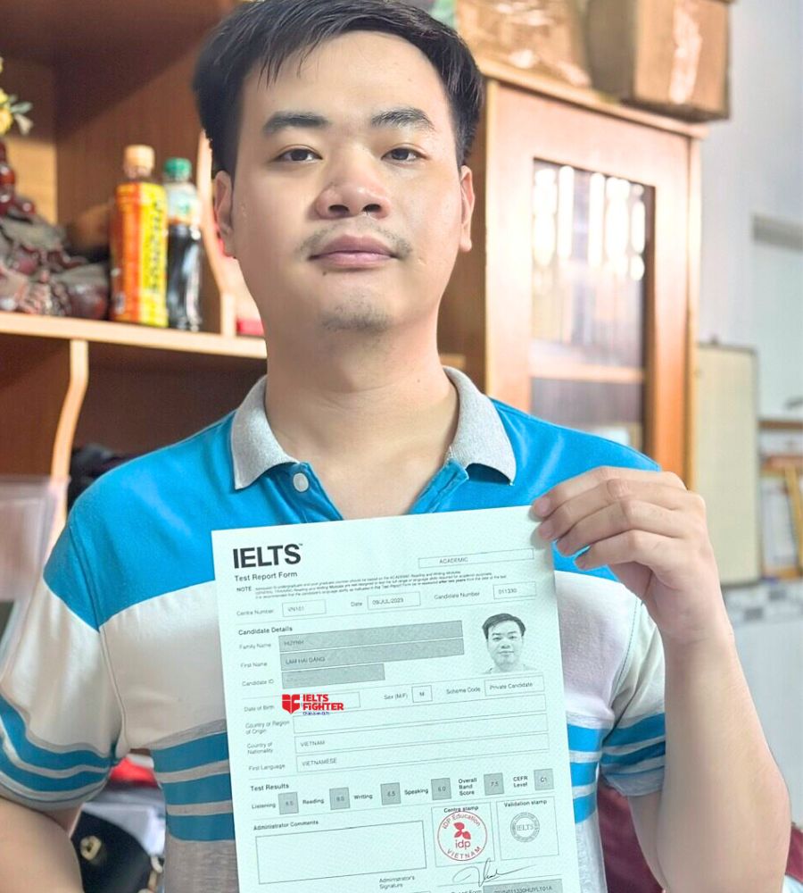 Hải Đăng - học vi&ecirc;n cơ sở IF Tạ Quang Bửu th&agrave;nh c&ocirc;ng đạt 7.5 IELTS
