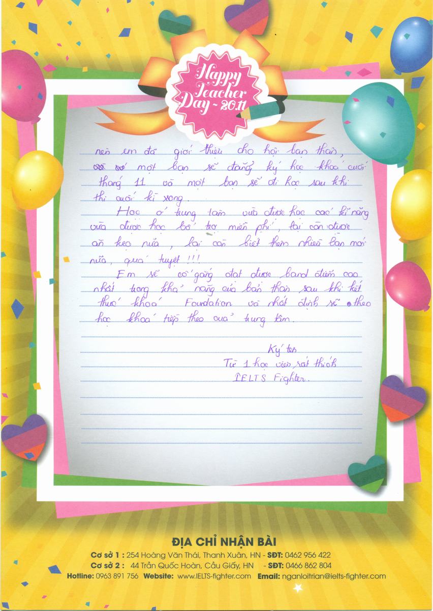 MS58 - Bài dự thi của bạn Hoàng Thu Hà - Học viên lớp F85